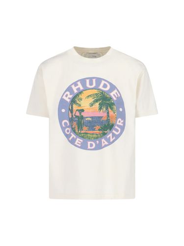 Rhude Logo T-shirt - Rhude - Modalova