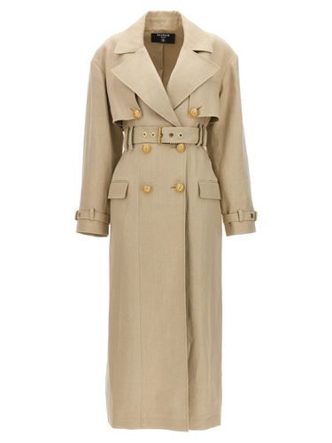 Balmain Hemp Linen Trench Coat - Balmain - Modalova