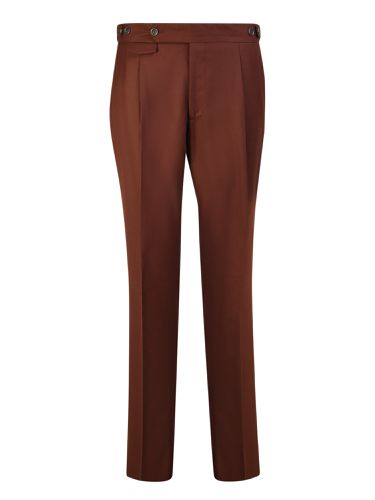 Stretch Wool Trousers Bordeaux - Lardini - Modalova