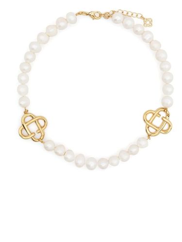 Chunky Pearl Logo Necklace - Casablanca - Modalova