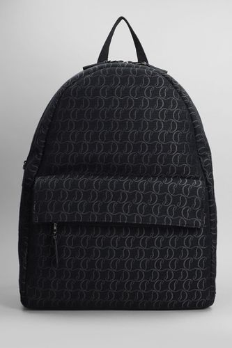 Zip N Flap Backpack In Black Cotton - Christian Louboutin - Modalova