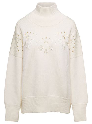 Chloé Pointelle Wool High Neck Pul - Chloé - Modalova