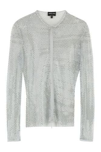 Net Top With Jewel Application - Giorgio Armani - Modalova