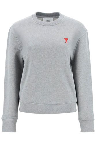 Ami De Coeur-embroidered Sweatshirt - Ami Alexandre Mattiussi - Modalova