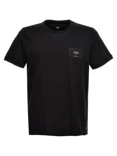 Fendi Logo Patch T-shirt - Fendi - Modalova