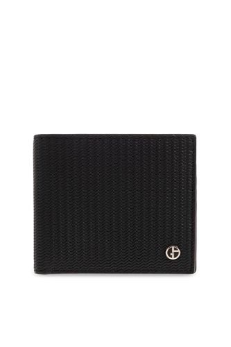 Leather Wallet With Logo - Giorgio Armani - Modalova