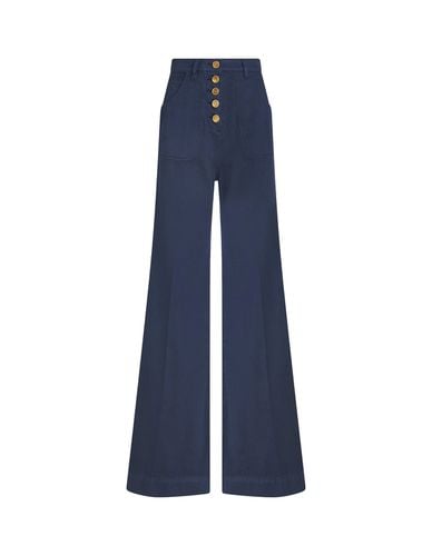 Navy Flare Jeans With Pegasus Buttons - Etro - Modalova
