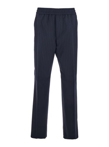 Trousers With Pinstripe Motif In Wool Blend Man - Golden Goose - Modalova