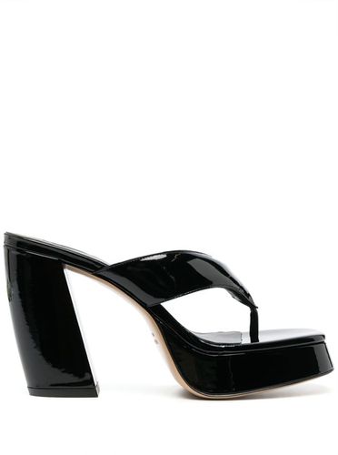Glossy Finish Square Toe Sandals In Leather Woman - GIA BORGHINI - Modalova