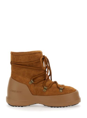 Luna Ankle Boots With Laces In Suede And Tech Fabric Woman - Moon Boot - Modalova