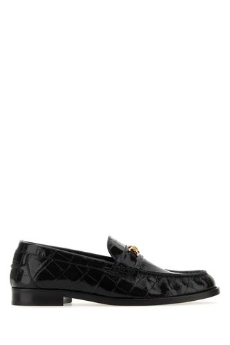 Black Leather Medusa 95 Loafers - Versace - Modalova