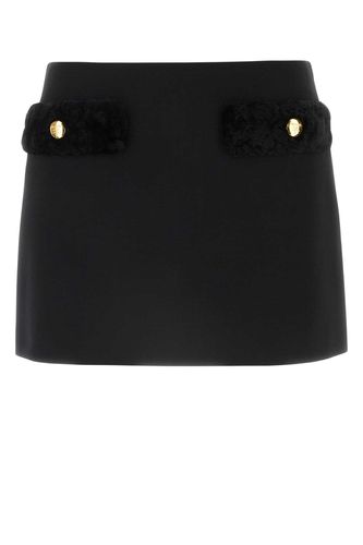 Prada Black Wool Mini Skirt - Prada - Modalova