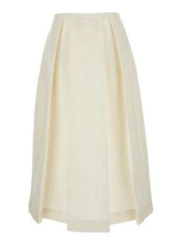 Skirt With Cannon Pleats In Wool And Silk Blend Woman - Totême - Modalova