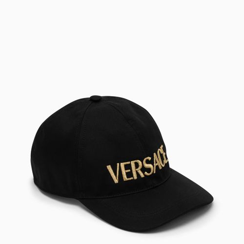 Hat With Embroidered Logo - Versace - Modalova