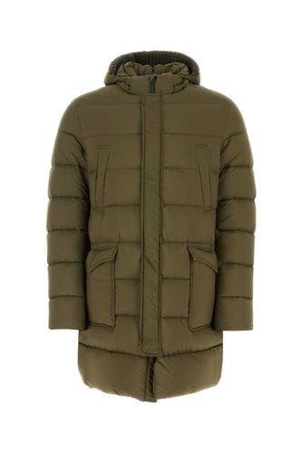 Army Green Nylon Padded Jacket - Herno - Modalova