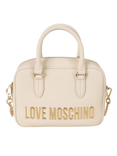 Round Top Handle Logo Embossed Shoulder Bag - Love Moschino - Modalova