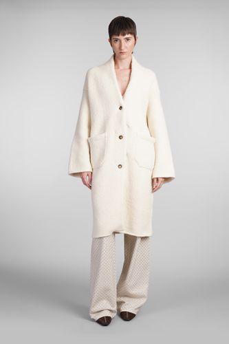 Laneus Coat In Beige Wool - Laneus - Modalova