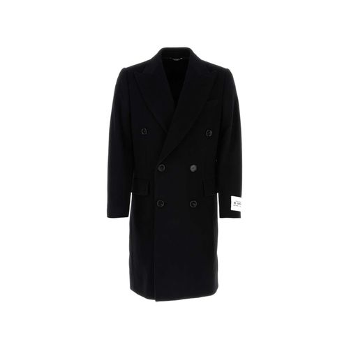 Double-breasted Wool Coat - Dolce & Gabbana - Modalova