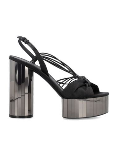 Platform Sandal With Mirrored Heel - Ferragamo - Modalova