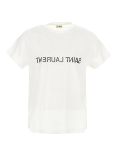 Saint Laurent Logo Print T-shirt - Saint Laurent - Modalova