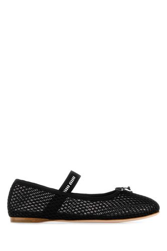 Miu Miu Black Mesh Ballerinas - Miu Miu - Modalova