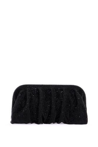 Elegant Large Black Rhinestone Evening Bag For Ceremony - Benedetta Bruzziches - Modalova