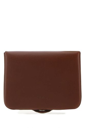 A. P.C. Brown Leather Card Holder - A.P.C. - Modalova