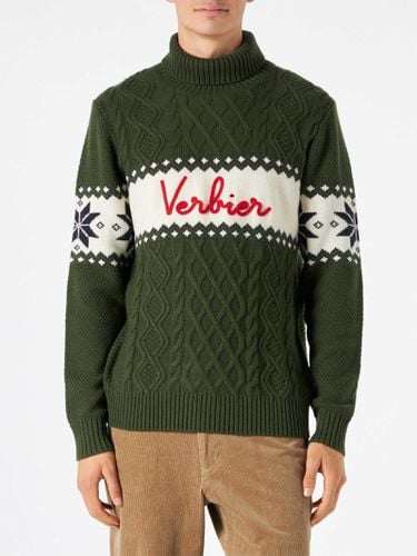 Half-turtleneck Sweater With Verbier Lettering - MC2 Saint Barth - Modalova