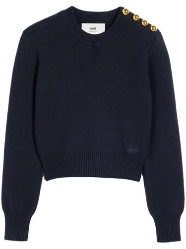 Navy Cotton-wool Blend Jumper - Ami Alexandre Mattiussi - Modalova