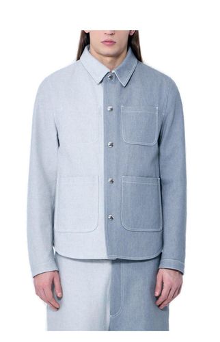 Utility Denim Curved Hem Jacket - Thom Browne - Modalova