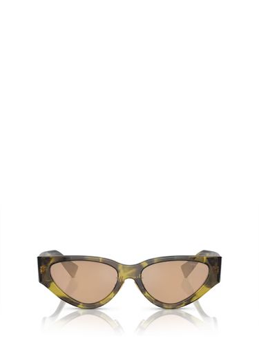 Mu 03zs Striped Ivy Sunglasses - Miu Miu Eyewear - Modalova