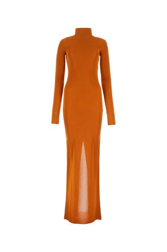 Copper Viscose Long Dress - Saint Laurent - Modalova