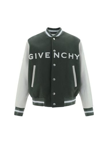 Bomber Jacket In Wool And Leather - Givenchy - Modalova