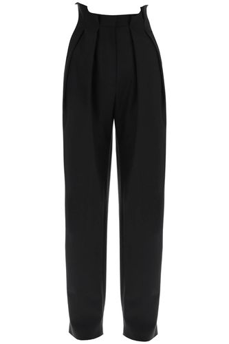 Stretch Twill Pants With Pleated Front - Off-White - Modalova