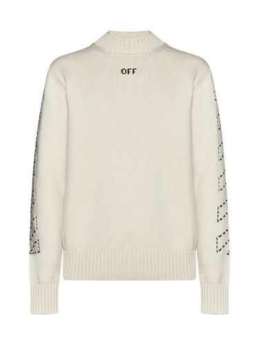 Diagonal Arrow Sweater With Logo - Off-White - Modalova