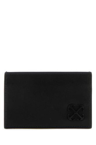 Black Leather Jitney Card Holder - Off-White - Modalova