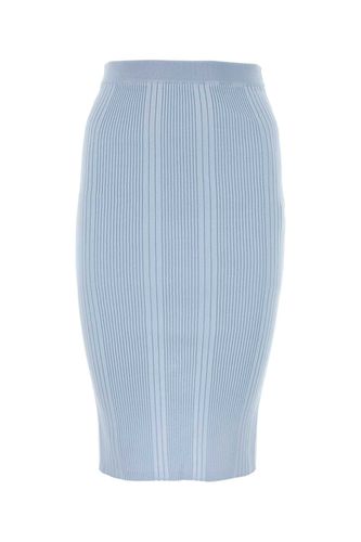 Pastel Light-blue Cotton Skirt - Bottega Veneta - Modalova