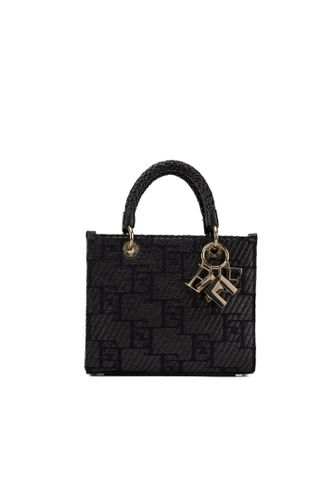 Jacquard Raffia Shopper - Elisabetta Franchi - Modalova