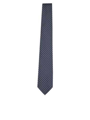 Brioni Patterned Dark Blue Tie - Brioni - Modalova