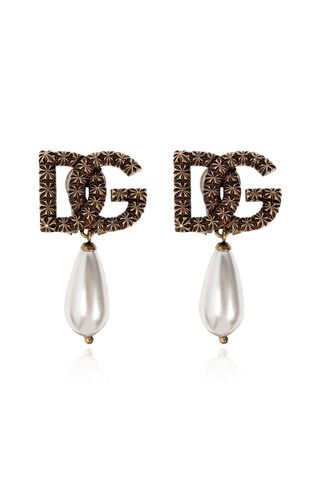 Dg Logo Drop Earrings - Dolce & Gabbana - Modalova