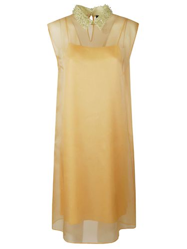 Lace Paneled Sleeveless Dress - Fabiana Filippi - Modalova