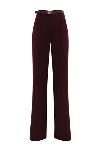 Satin Palazzo Trousers - Elisabetta Franchi - Modalova