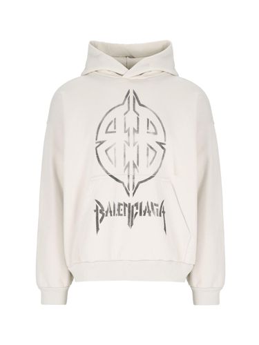 Metal Bb Stencil Logo Hoodie - Balenciaga - Modalova