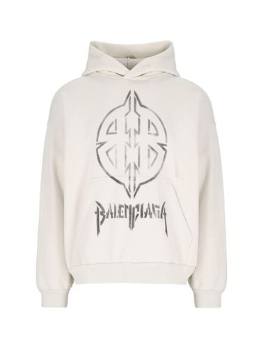 Metal Bb Stencil Logo Hoodie - Balenciaga - Modalova