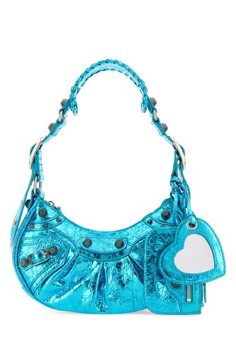 Turquoise Nappa Leather Le Cagole Xs Shoulder Bag - Balenciaga - Modalova