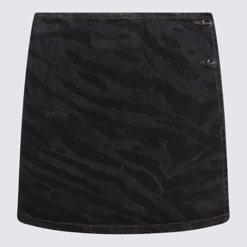 Ganni Black Cotton Skirt - Ganni - Modalova