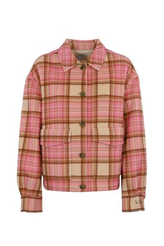 Bonnibell Shirt Jacket In Pink Tartan Wool - MC2 Saint Barth - Modalova