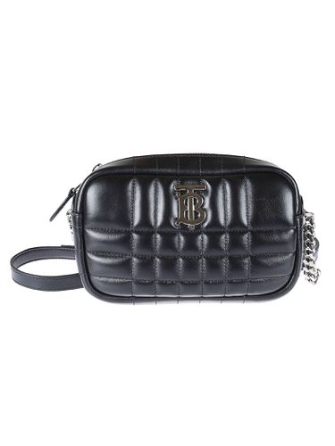 Logo Plaque Quilted Chain Shoulder Bag - Burberry - Modalova