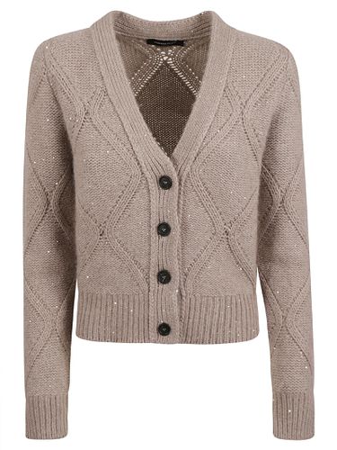 V-neck Buttoned Cardigan - Fabiana Filippi - Modalova