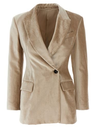 Double-breasted Velvet Blazer - Brunello Cucinelli - Modalova